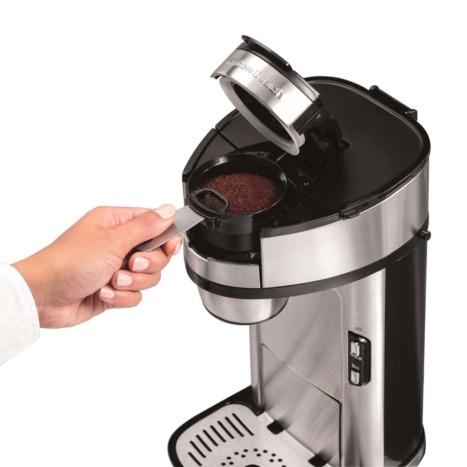 Hamilton Beach 14 oz Silver Single Serve Coffee Maker