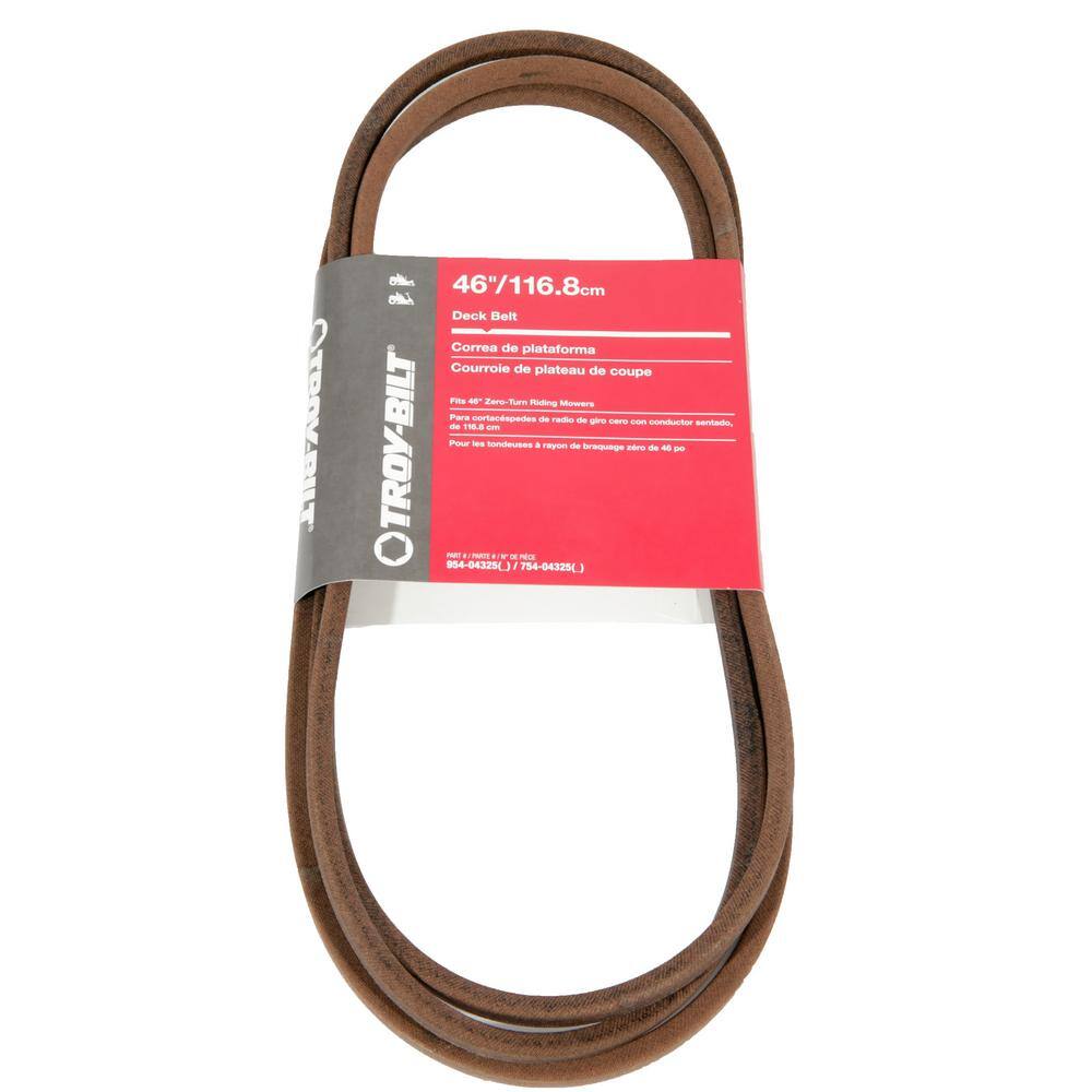 Troy-Bilt Original Equipment Deck Drive Belt for Select 46 in. Zero Turn Lawn Mowers OE# 954-04325 754-04325 490-501-Y068