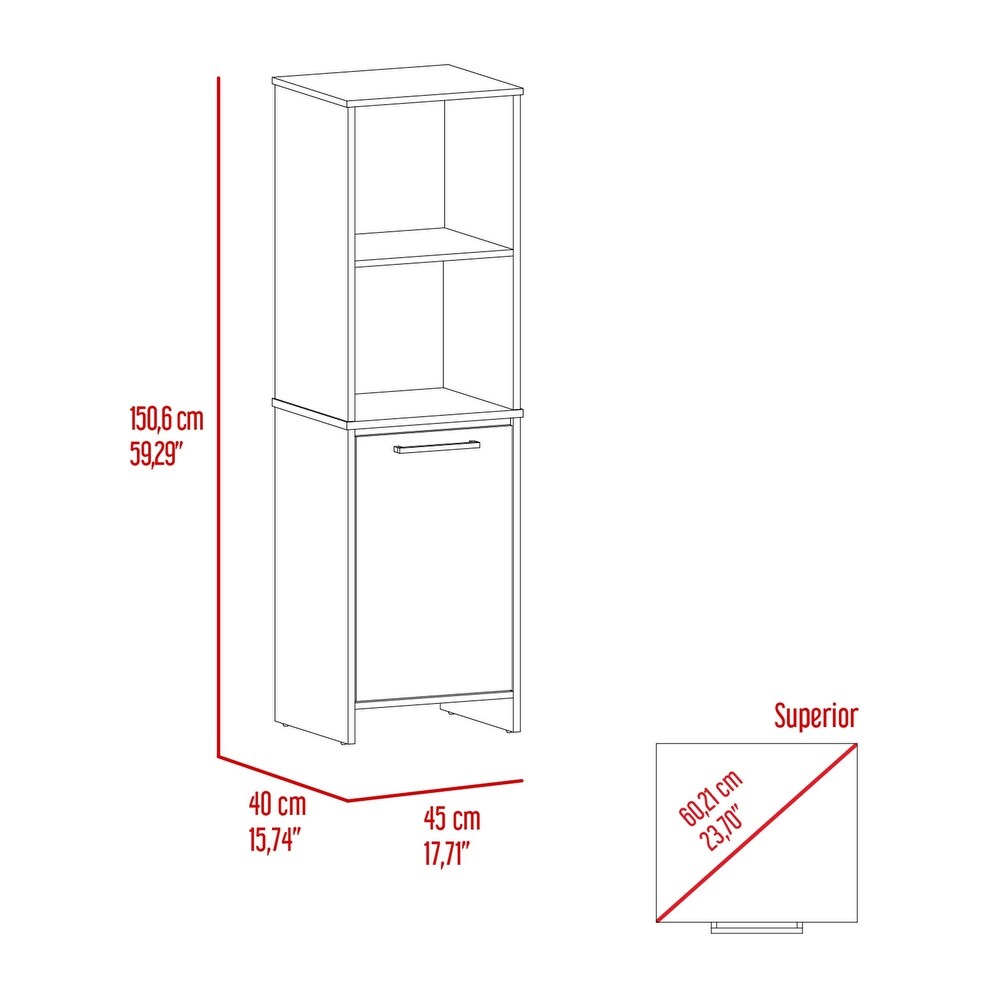 Pantry Cabinet with 4 Shelves and 1 Door