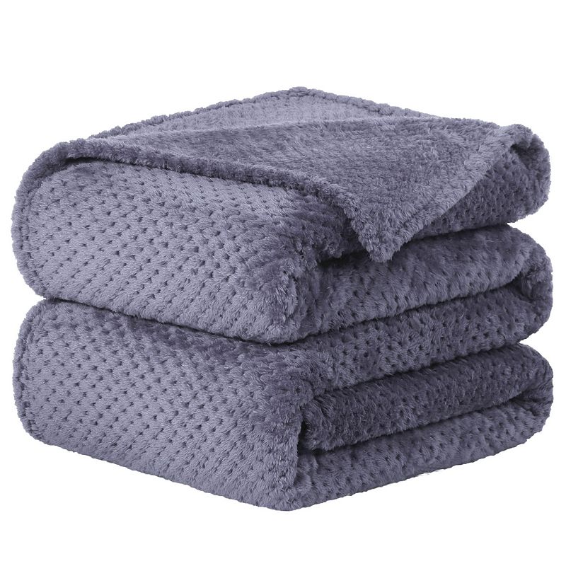 Soft Mesh Flannel Fleece Blanket Plush Twin 60x78