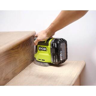 RYOBI ONE+ 18V Cordless Corner Cat Finish Sander (Tool Only) with 9-Piece 5-12 in. Corner Cat Sand Paper Assortment PCL416B-A21C901