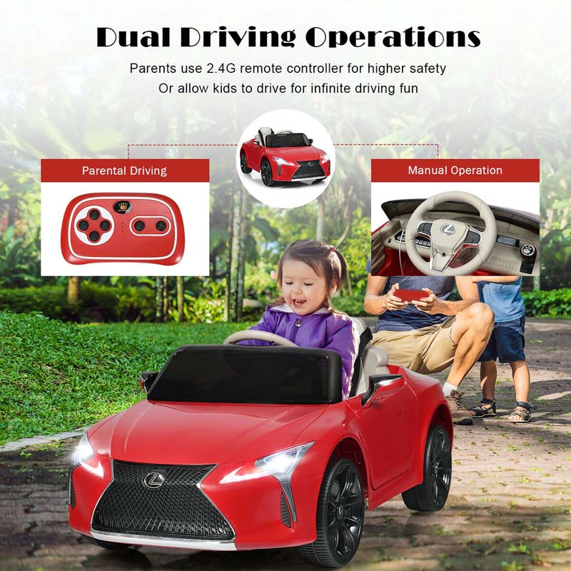 Licensed Lexus LC500 Kids Ride on Car, 12V Battery Powered Electric Vehicle Riding Toy Car with Remote Control