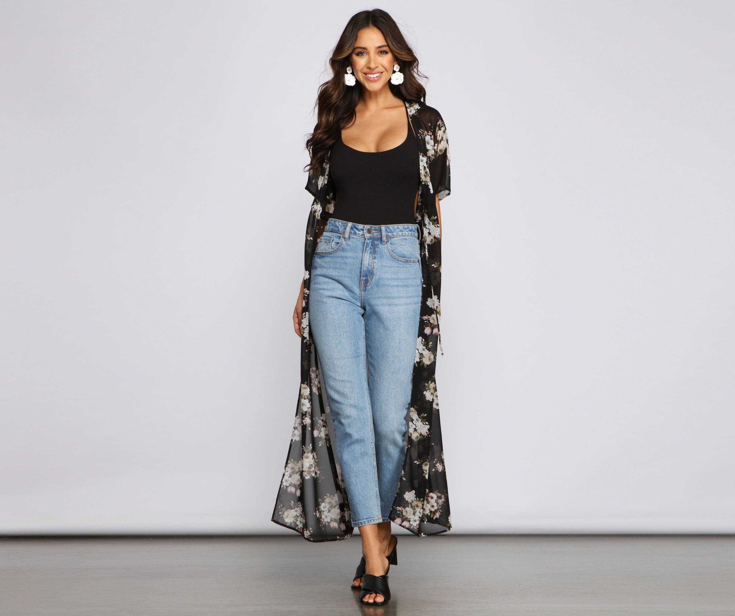 Floral Vibes Chiffon Duster