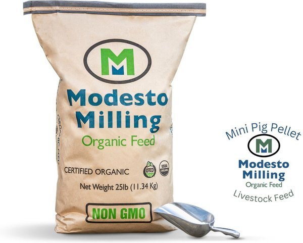 Modesto Milling Organic Pellets Mini Pig Feed， 25-lb bag