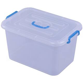 Basicwise 5.36 Gal. Large Clear Storage Container With Lid and Handles Set of 3 QI003488.3