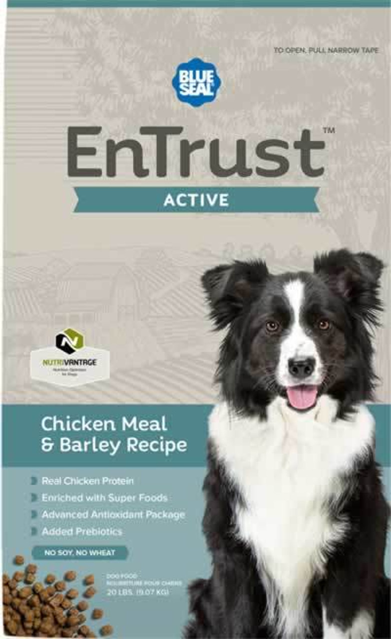 Blue Seal EnTrust Active Chicken Meal and Barley Dog Food