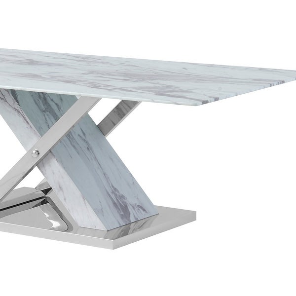 Global Furniture USA Marble Inspired End Table