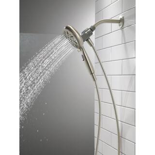 Delta SureDock Magnetic 6-Spray Patterns 1.75 GPM 4.94 in. Wall Mount Handheld Shower Head in Brushed Nickel 75689SN