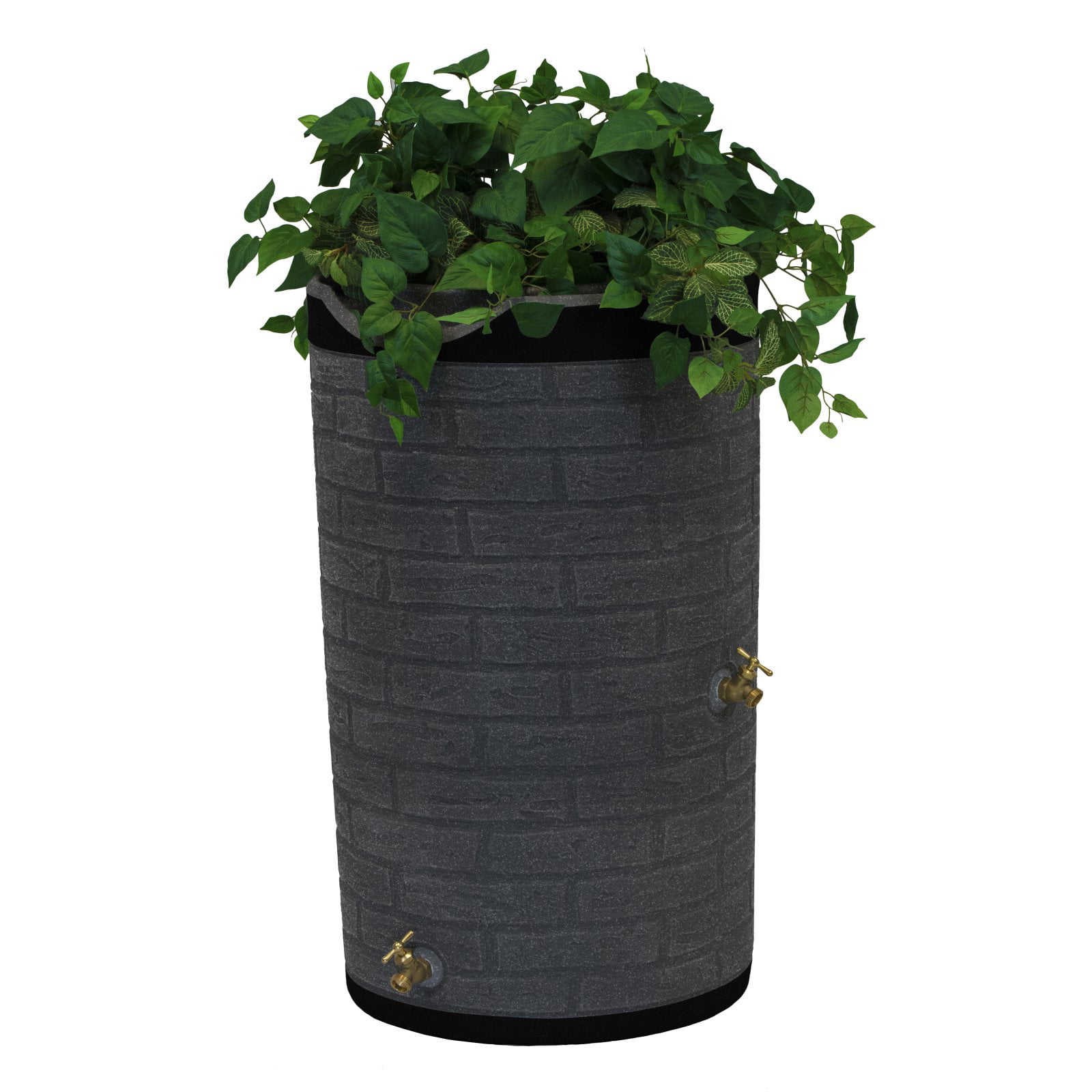 Good Ideas IMP-D50-DAR Impressions Downton Rain Saver Rain Barrel， 50 Gallon， Dark Granite