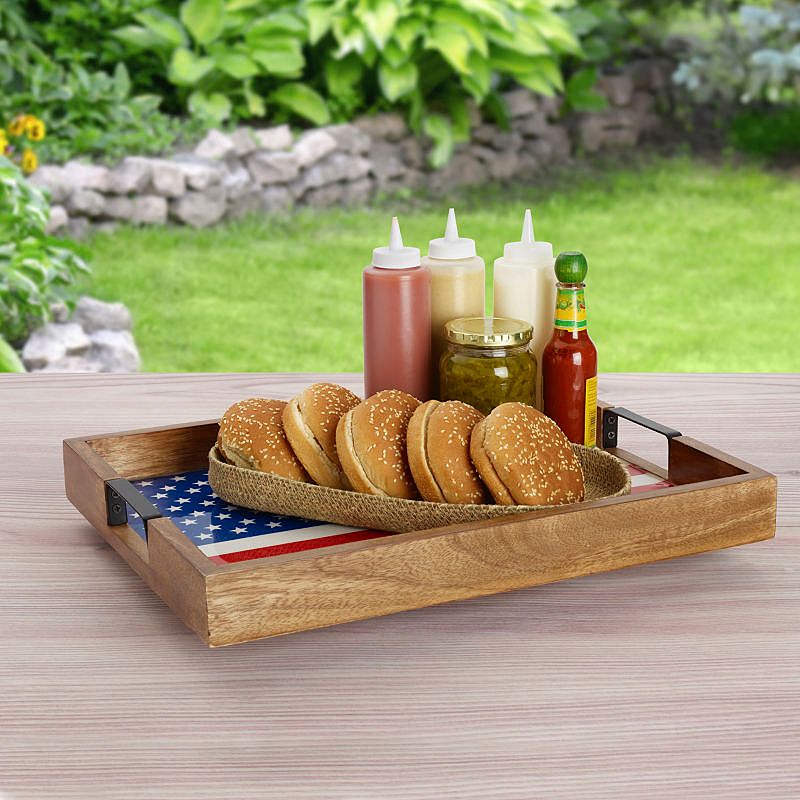 Mikasa Rectangle Flag Lazy Susan Serving Tray