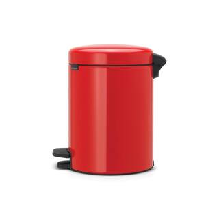 Brabantia NewIcon 1.3 Gal. Passion Red Steel Step-On Trash Can 112089