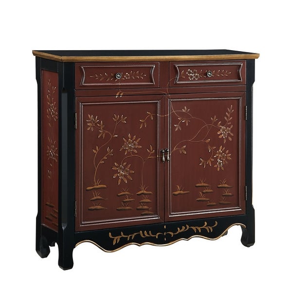 Powell Canton Red Oriental Console