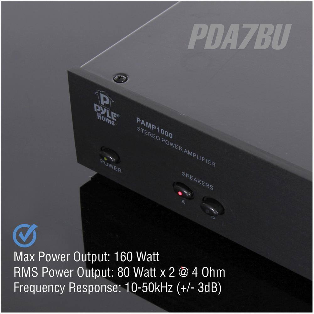 Pyle 200-Watt Home Theater Amplifier Audio Receiver Sound System with Bluetooth Wireless Streaming MP3USBSDAUXFM Radio PDA7BU