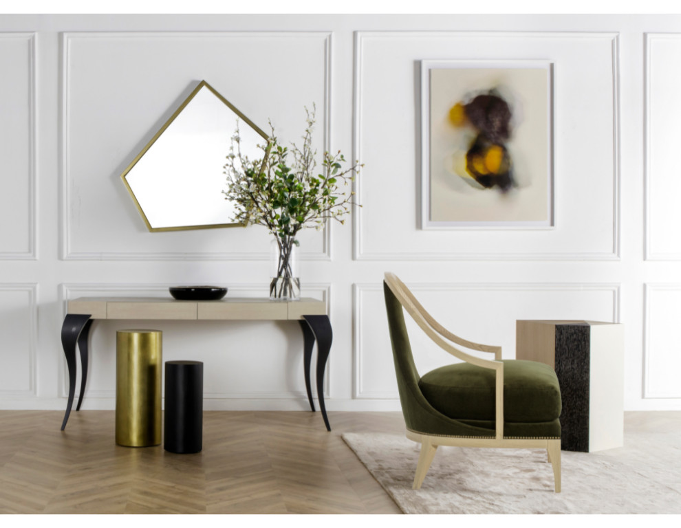 Aged Brass Cylindrical Accent Table T  Andrew Martin Maxwell   Contemporary   Side Tables And End Tables   by Oroa   Distinctive Furniture  Houzz