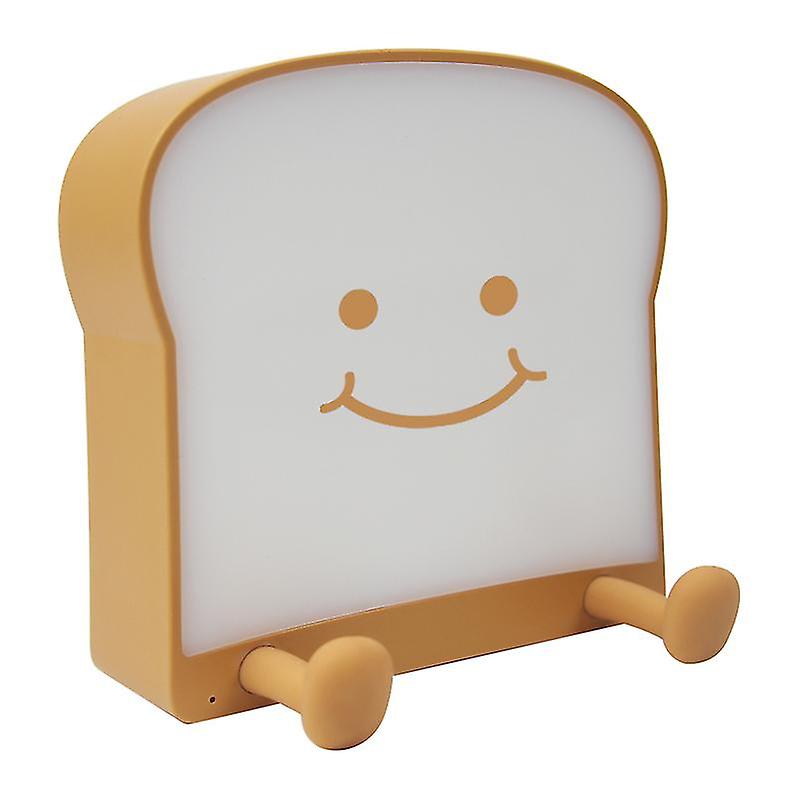 Creative Gift Cartoon Bread Toast Night Light Mobile Phone Stand Bedroom Bedside Lamp Silicone Shot Usb Led Night Light (naughty)