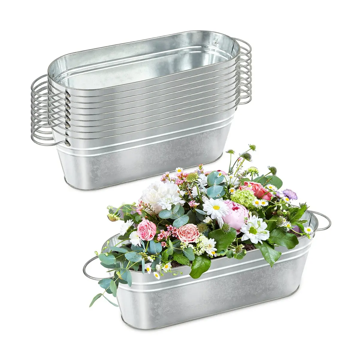 Gardening Supplies Flower Pot Home   Garden Decorative Brass Metal Galvanized Planter Indoor Outdoor At Cheapest Price