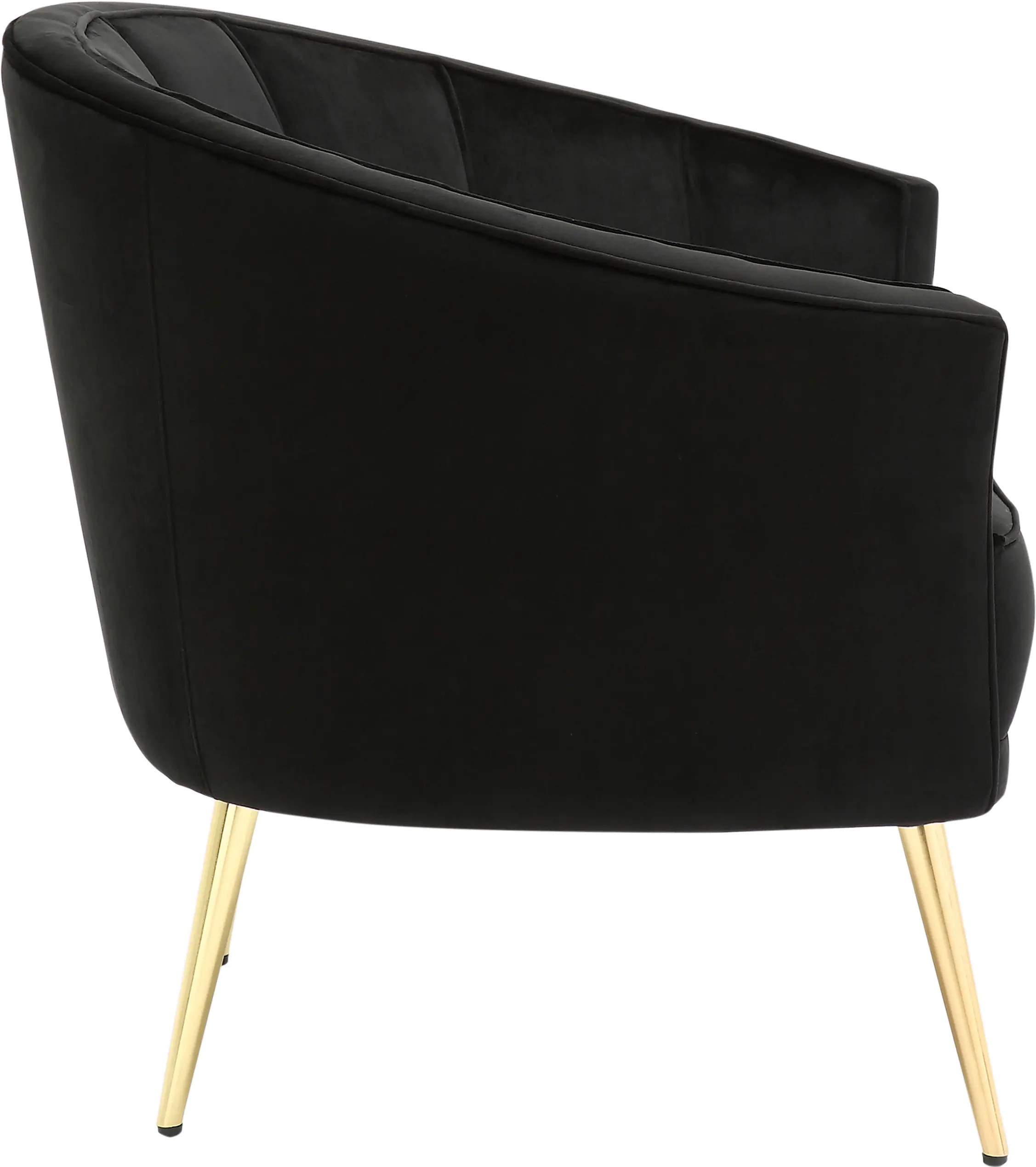 Tania Black Velvet Glam Accent Chair