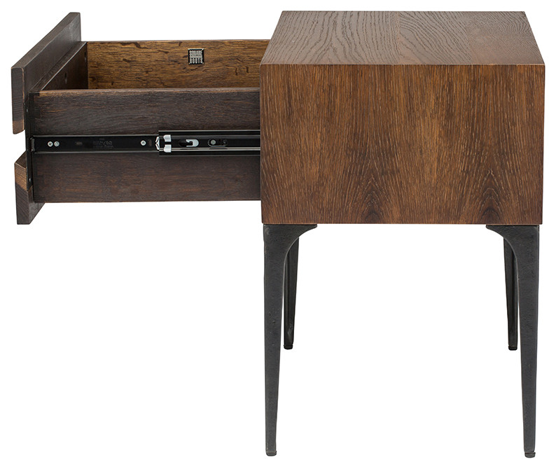 Prana Oak Side Table   Industrial   Side Tables And End Tables   by Nuevo  Houzz