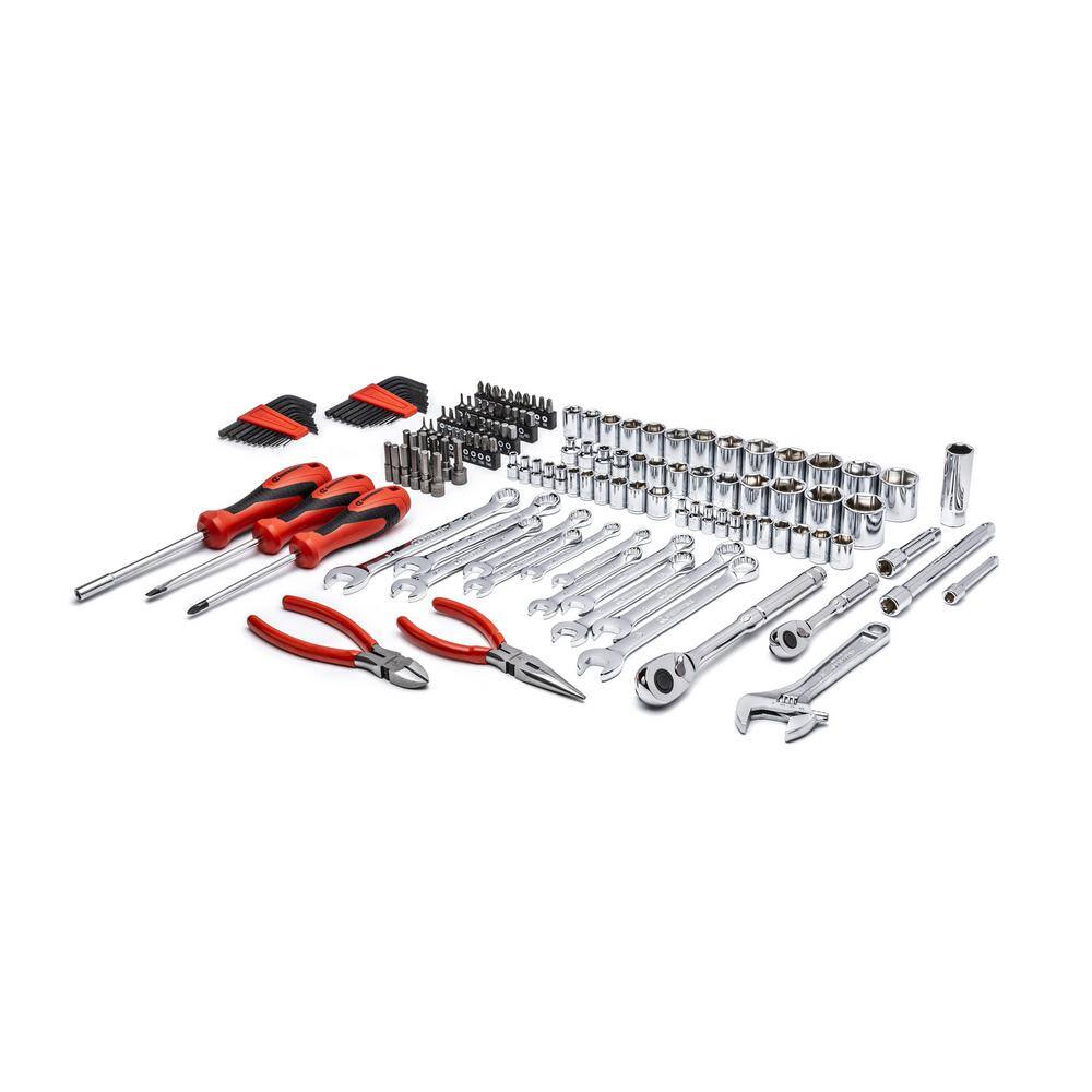 Crescent 14 in. and 38 in. Drive 6-Point Standard SAEMetric Mechanics Tool Set with Case (150-Piece) CTK150