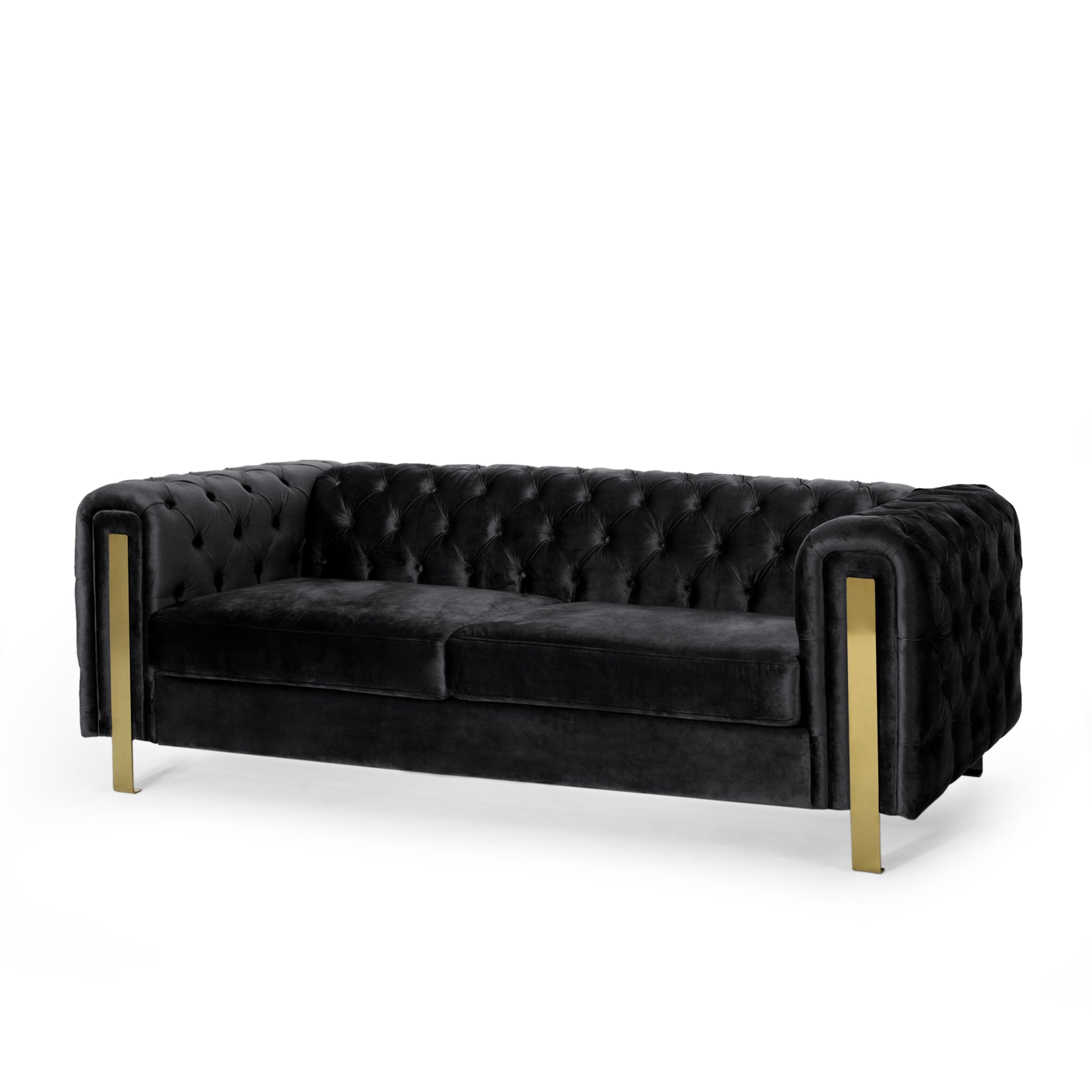 Giovanna Modern Glam Tufted Velvet 3 Seater Sofa