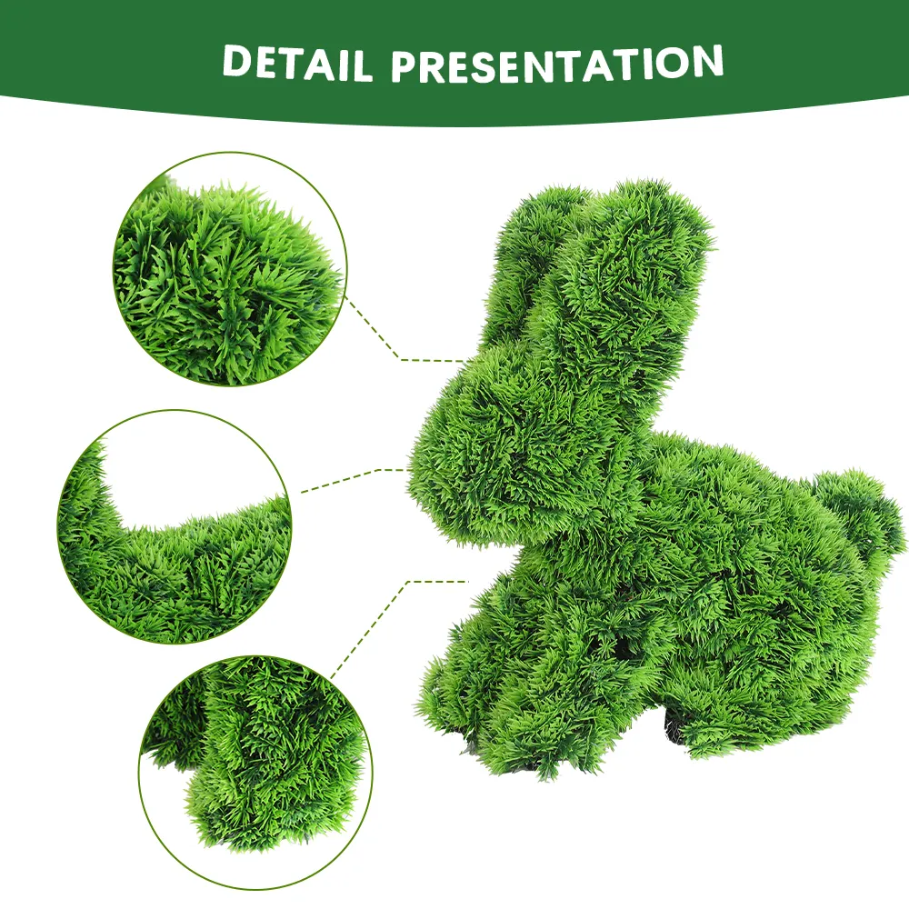 DW1 3 Garden Supplies Ornament Artificial Topiary Shaped Plant Dog Grass Boxwood Animals for Holiday Decorative