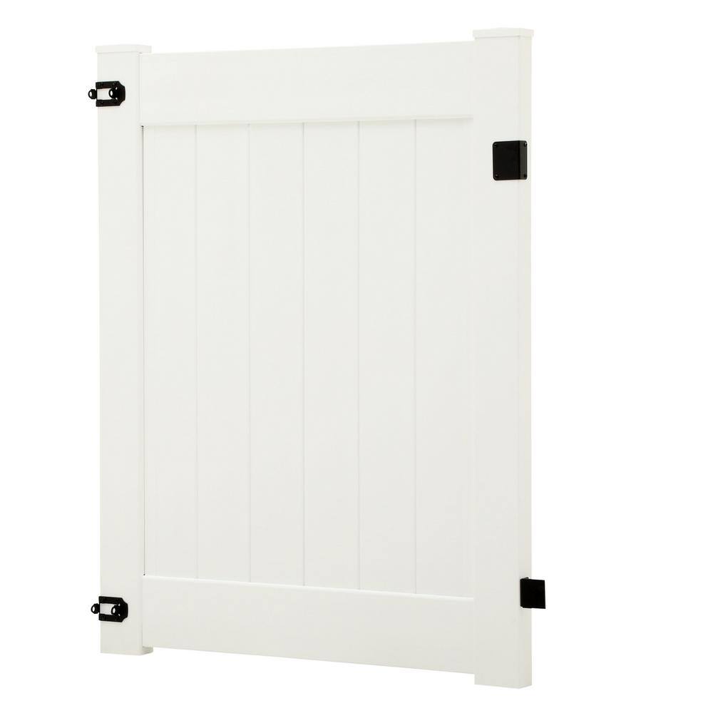 Veranda Linden 4 ft. x 5 ft. White Vinyl Un-Assembled Fence Gate 73050007