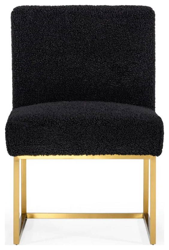 Jared Glam Black and Gold Fabric Chair  Set of 2   Contemporary   Armchairs And Accent Chairs   by Rustic Home Furniture Deco  Houzz