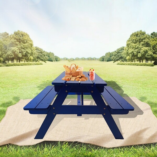 Children's Dining Tables MultiFunction Wooden Portable Patio Dining Table，Indoor and outdoor universal