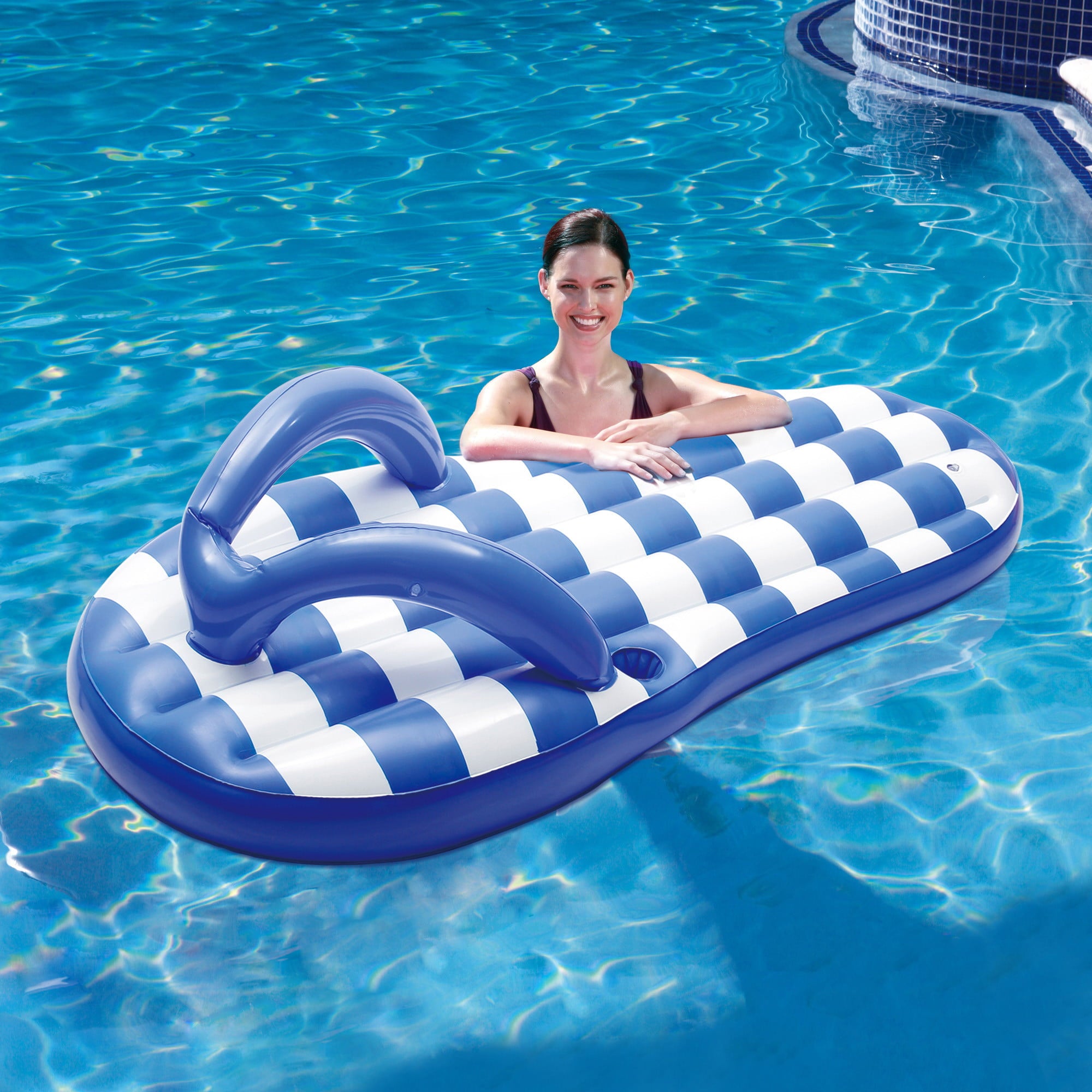 Blue Wave Products Inflatable Flip Flop Marine Pool Float