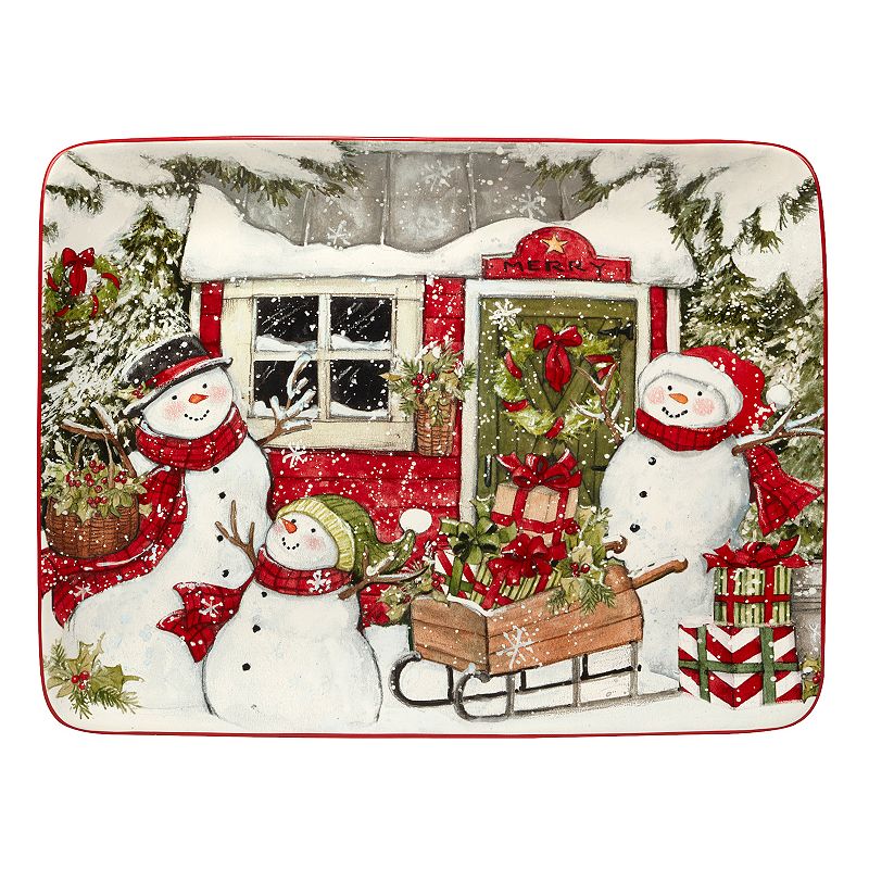 Certified International Snowman's Farmhouse Serving Platter