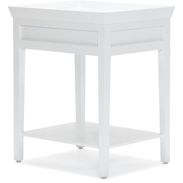 Finch Hampton Side Table with Drawer， White