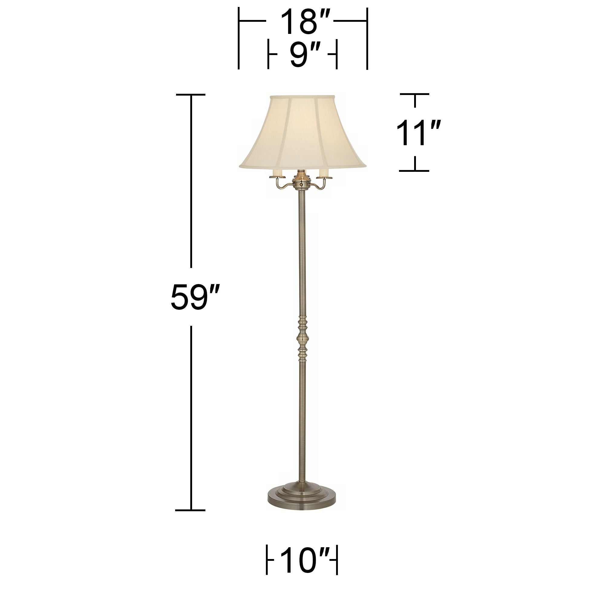 Regency Hill Traditional Floor Lamp 59