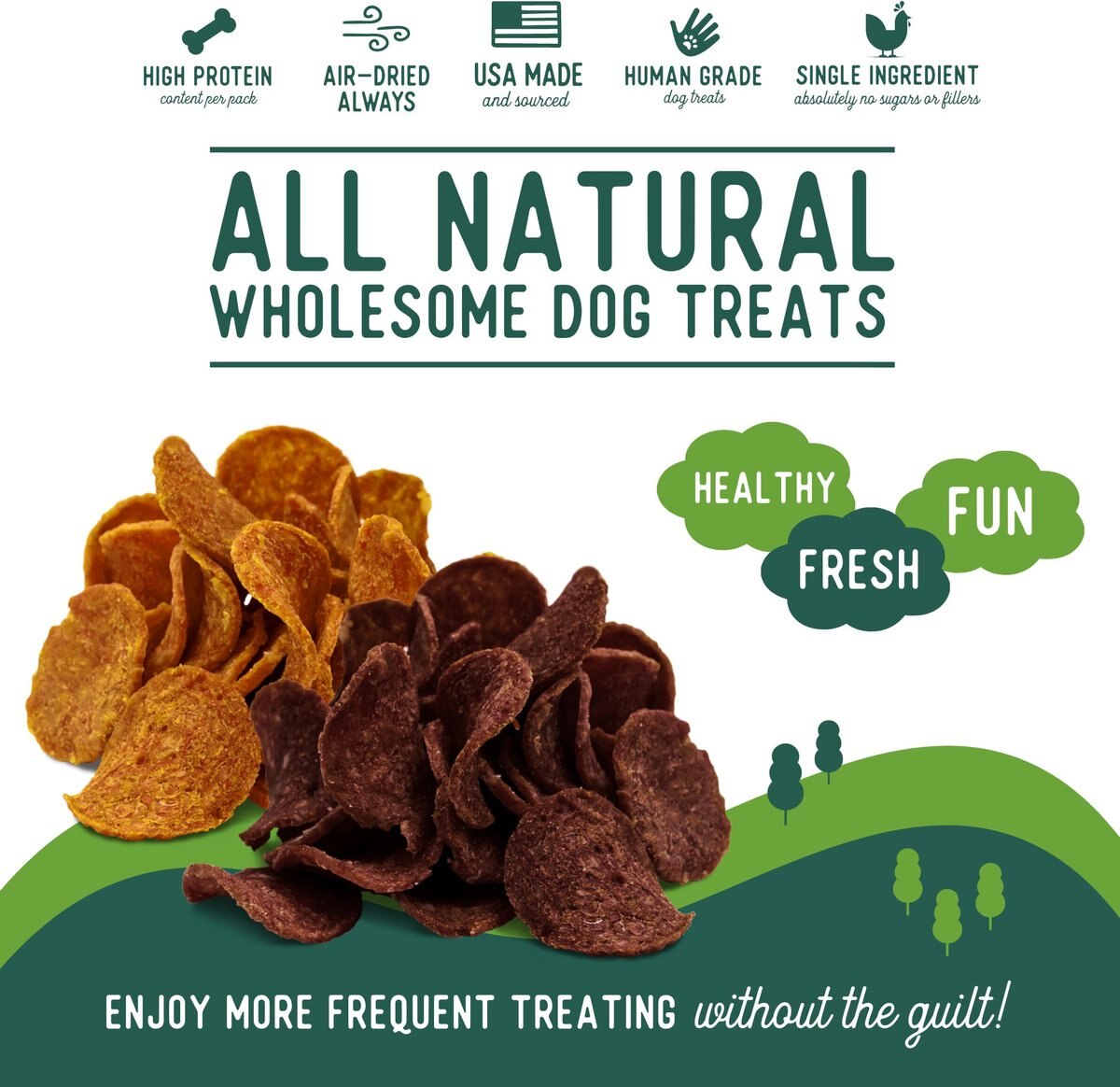 Beg and Barker The Beef and Birds Variety Whole Chicken Turkey and Beef Chips Natural Single Ingredient Dog Treats