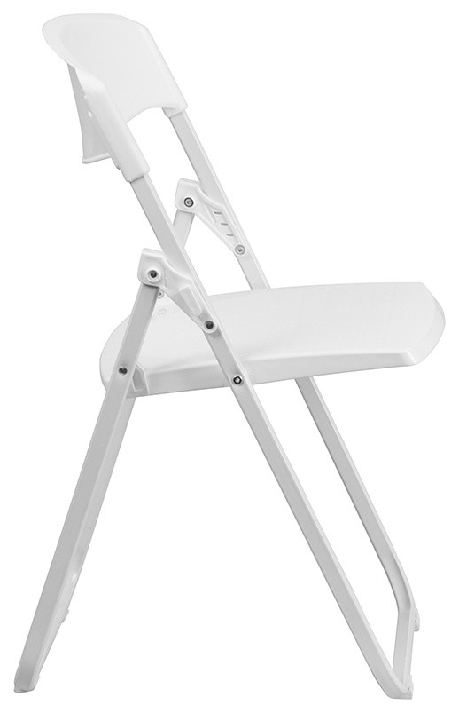 880 lb. Capacity Heavy Duty White Plastic Folding Chair  Set of 2   Contemporary   Folding Chairs And Stools   by GwG Outlet  Houzz