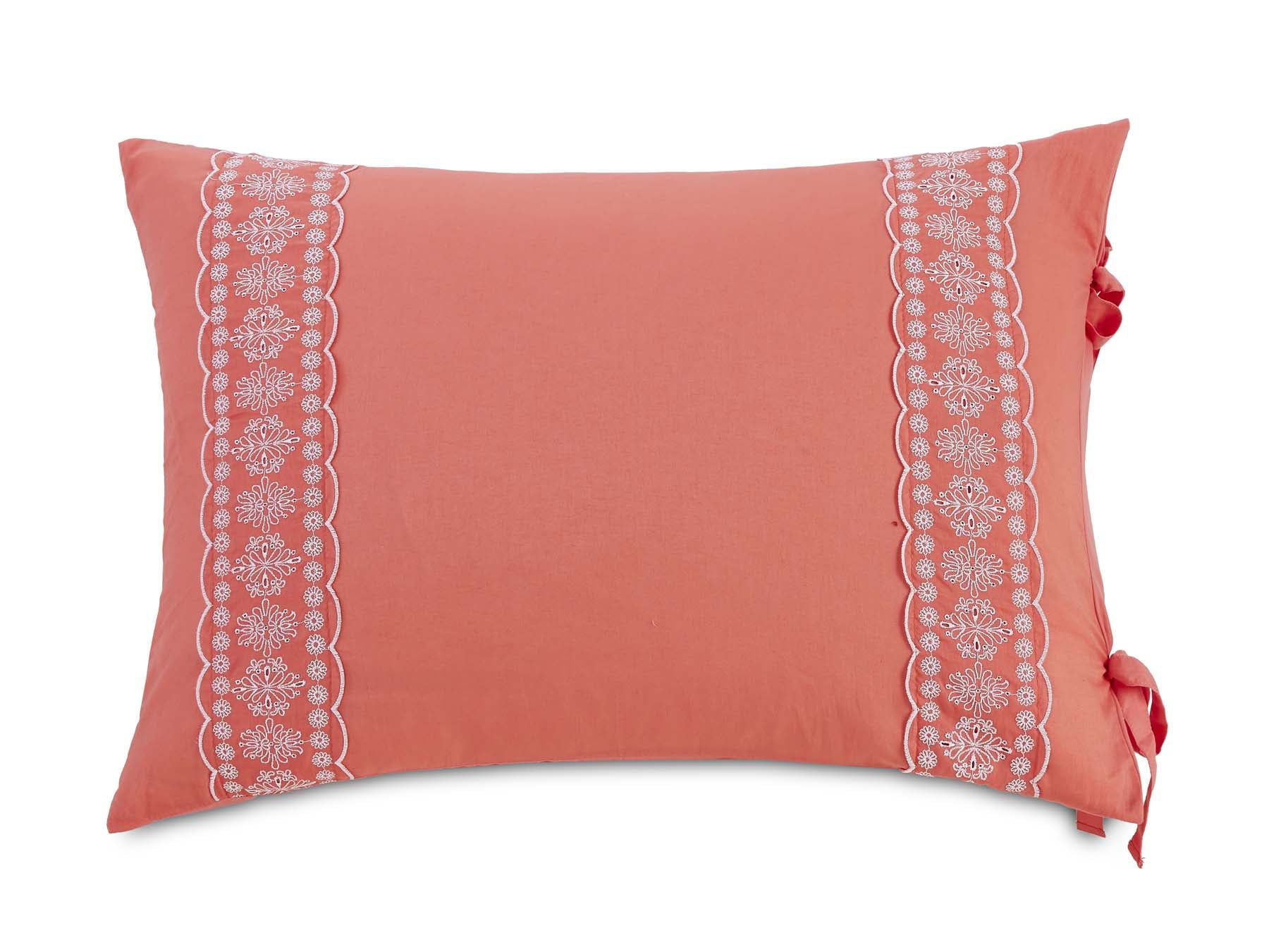 The Pioneer Woman Coral Cotton Eyelet 4-Piece Comforter Set， Full / Queen