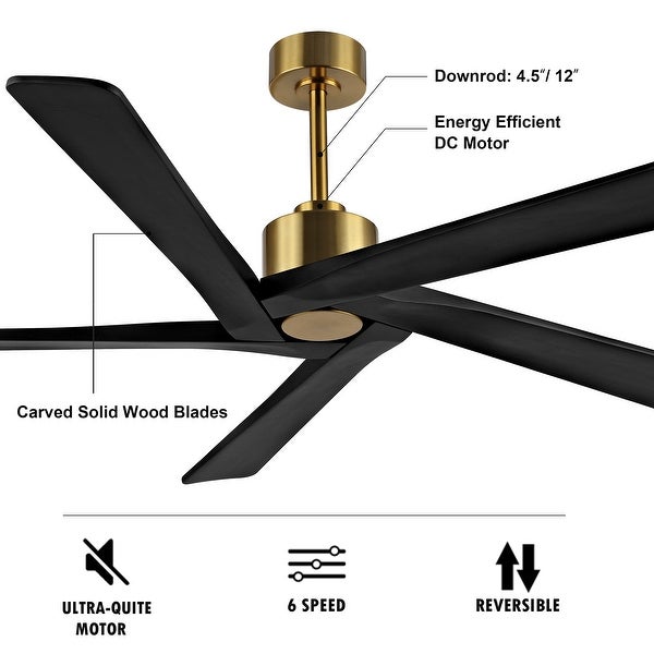 WINGBO 54 Inch DC Motor Indoor Ceiling Fan without Lights - N/A Shopping - The Best Deals on Ceiling Fans | 40094663