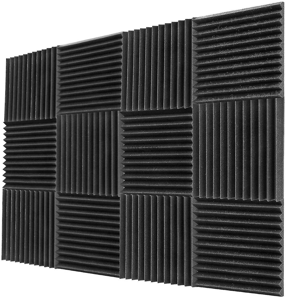 Born Pretty 12pcs 300x300x25mm Acoustic Foam Sound Insulation Panels For Ktv Bar Soundproofing Studio Wedges