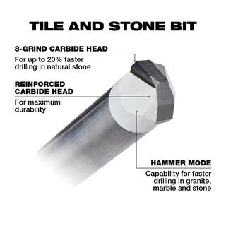 MW Carbide Glass Tile Natural Stone  Carbide Multi-Material Bit Set (18-Piece) 48-20-8988-48-20-8998-48-20-8898-48-20-9