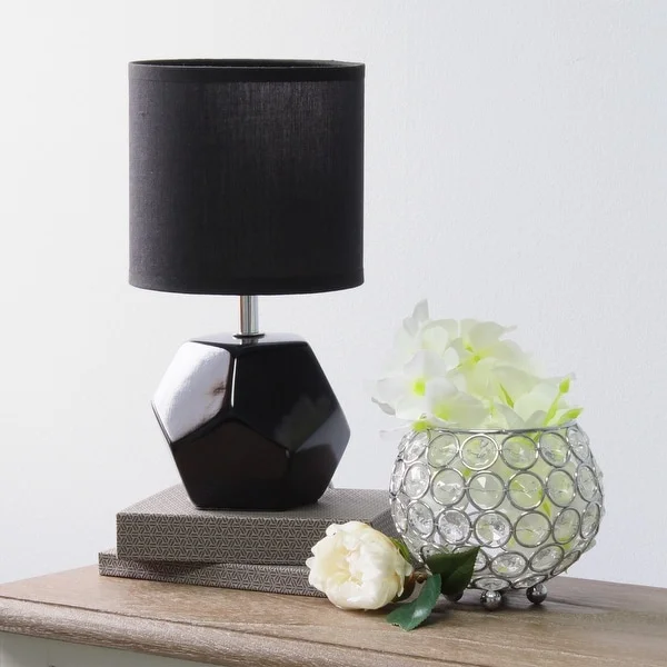 Simple Designs Round Prism Mini Table Lamp