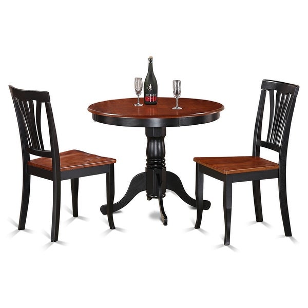 3-piece Kitchen Nook Dining Set - Small Kitchen Table and 2 Kitchen Chairs ( Color Options Available)