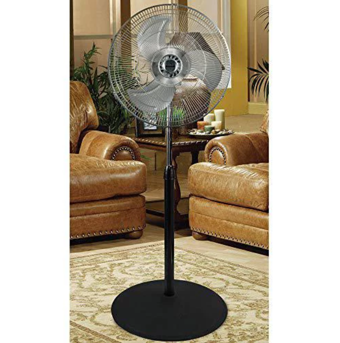 18-inch hi-speed industrial style high velocity oscillating stand fan with weighted round base IM-782