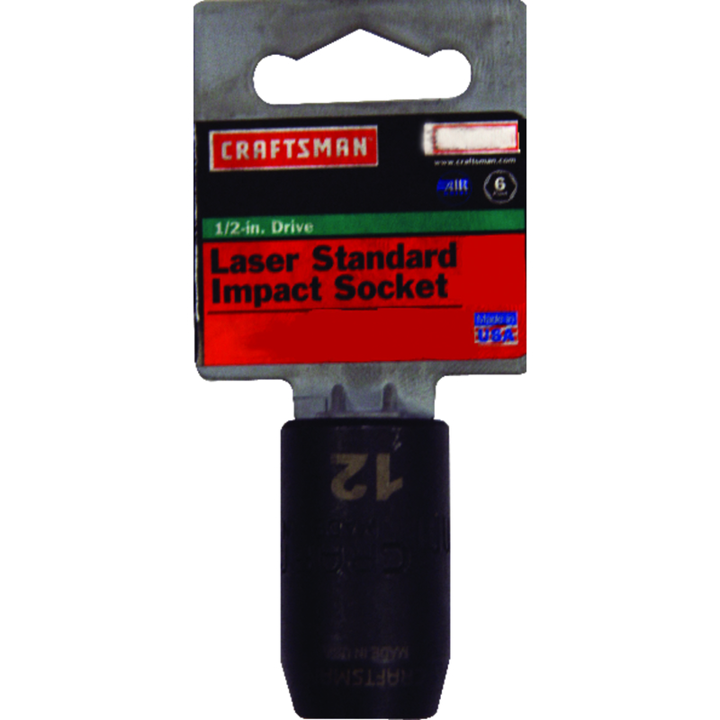 Craftsman 12 mm X 1/2 in. drive Metric 6 Point Standard Impact Socket 1 pc