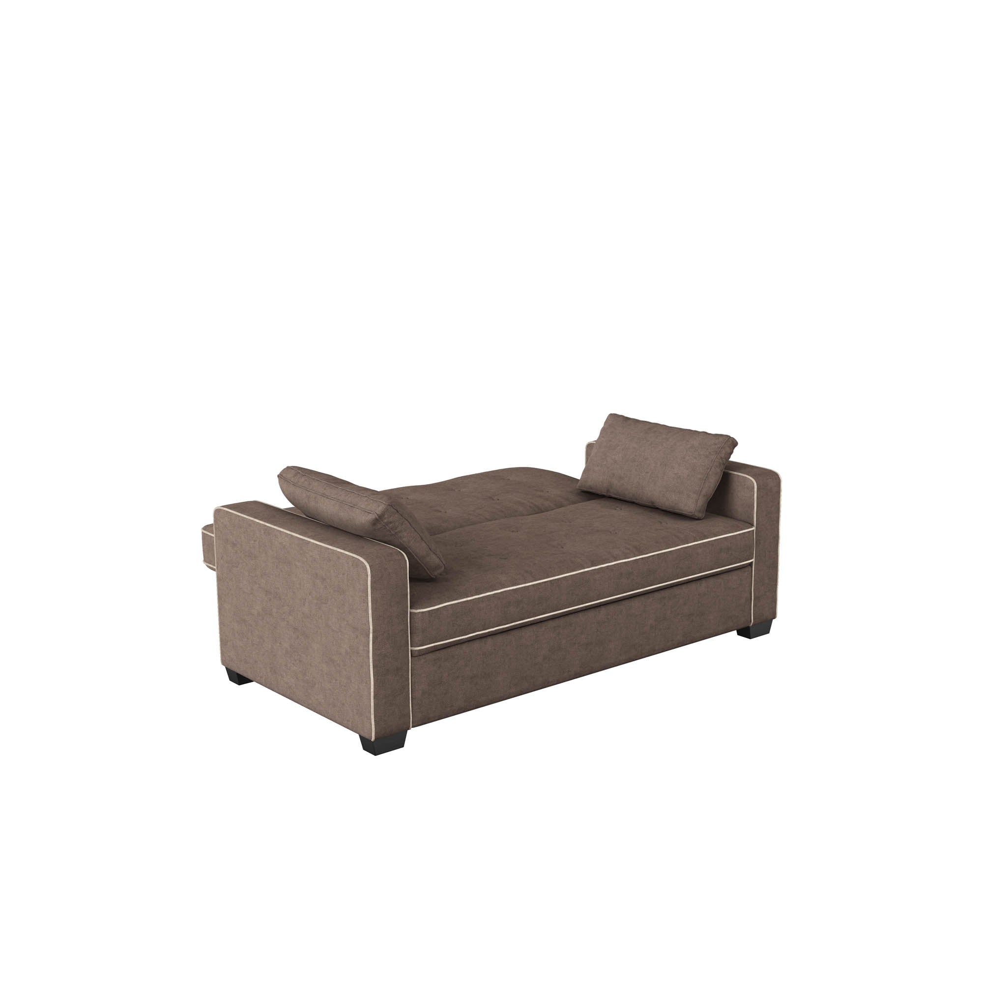 Serta Monroe Modern Sofa with Sleeper, Brown Fabric