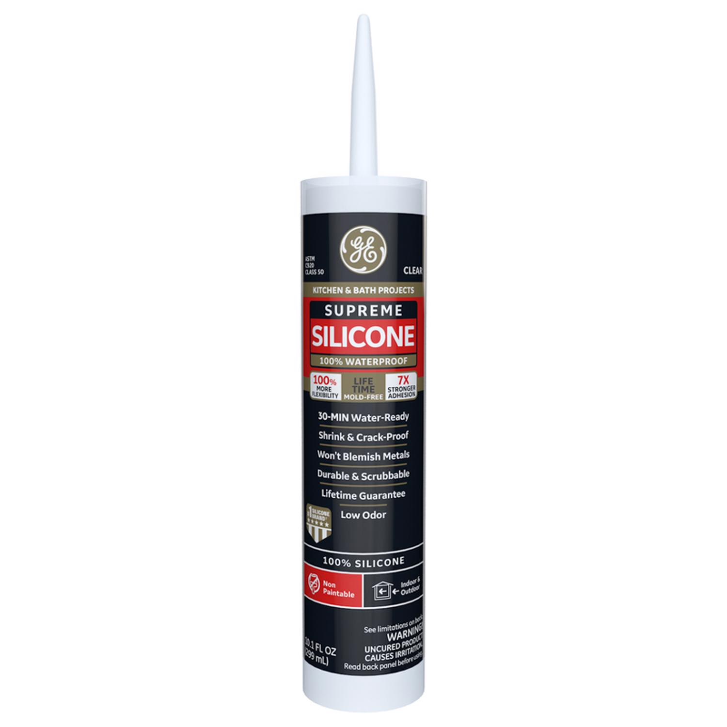 GE  Clear  Silicone Kitchen and Bath Caulk Sealant 10.1 oz