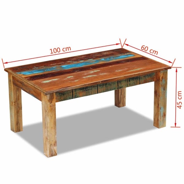 vidaXL Coffee Table Solid Reclaimed Wood 39.4