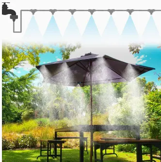 33FT Outdoor Cooling System with polybag and  instructions packing