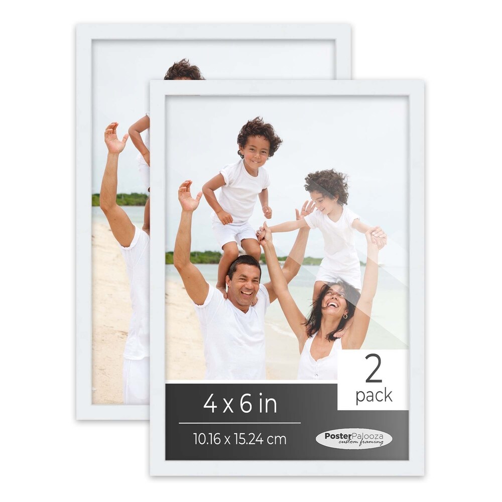 4x6 White Picture Frame Set Pack of 2 4x6 Wood Picture Frames for Gallery Wall 2 4x6 White Frames