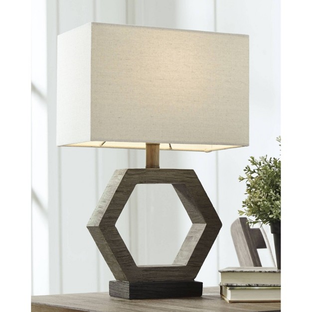 Marilu Table Lamp Gray brown Signature Design By Ashley