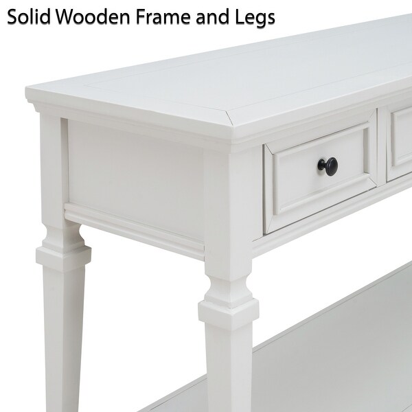 Leah Console Table with Three Drawers and Open Shelf - 50“L x 15”W x 30”H