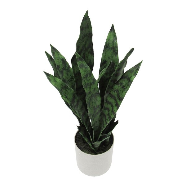 Artificial Sansevieria Snake Plant in Grey Pot